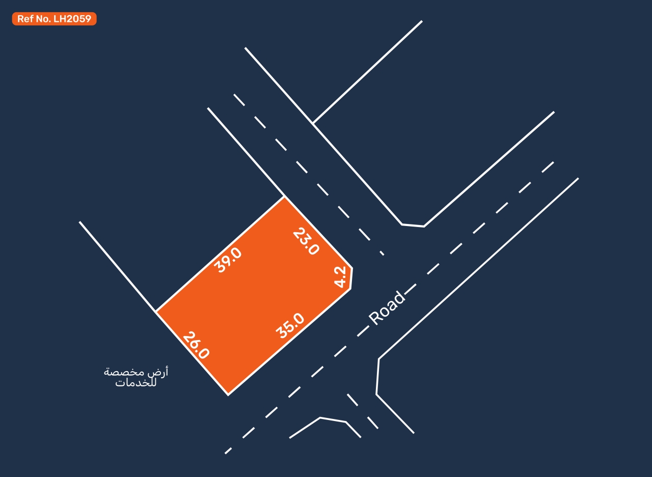  أرض للـبيع في مدينة حمد - 2059